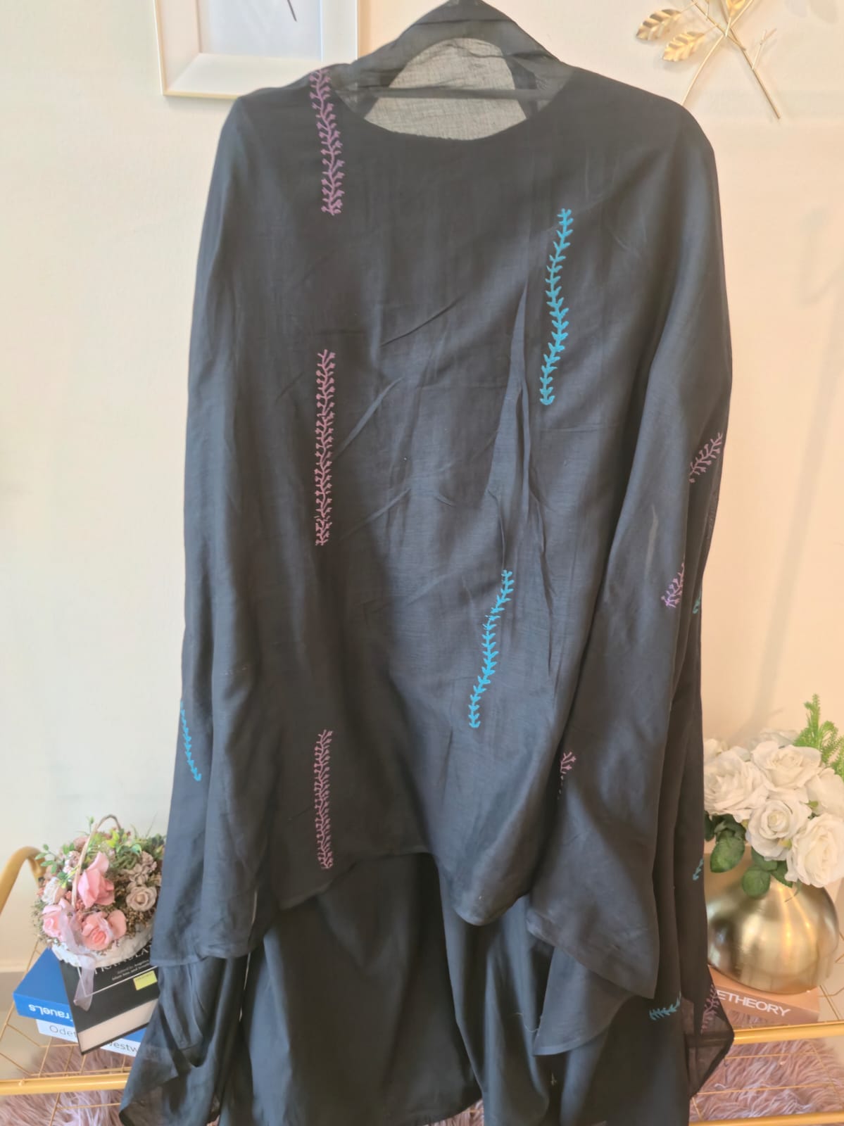 Title Black Elegance Embroidered Ready-to-Wear 3 Piece Suit - Image 4