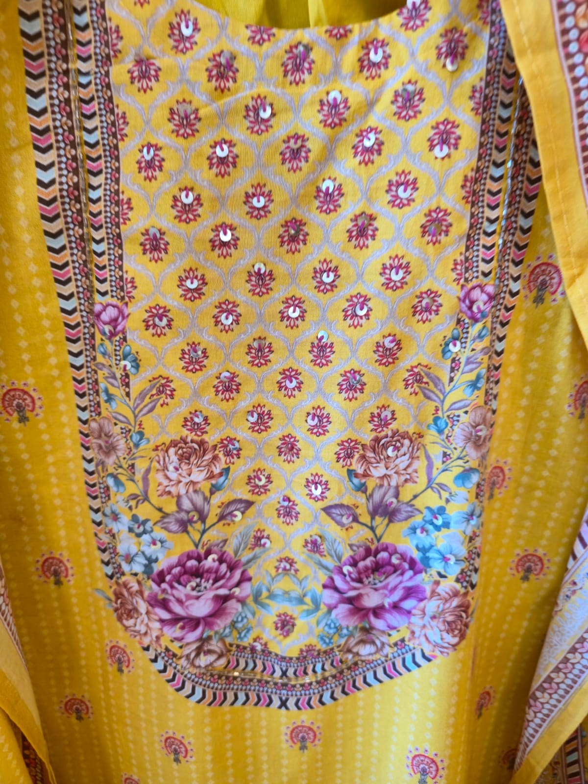 Title Sunshine Bloom Embroidered Ready-to-Wear 3 Piece Suit - Image 5