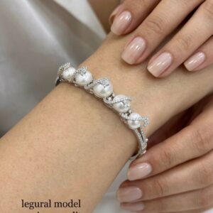 Title:  Premium CZ Openable Bracelet – Elegant Crystal Studded Designer Cuff