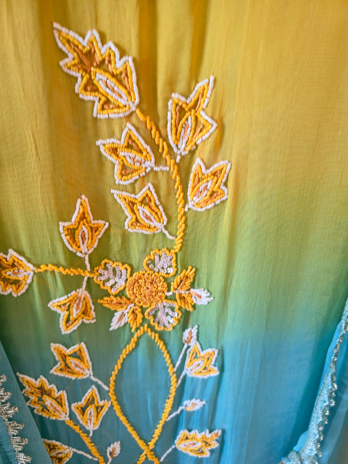 Citrus Splash – Embroidered Ombre lawn blend 3-Piece Unstitched Suit - Image 4