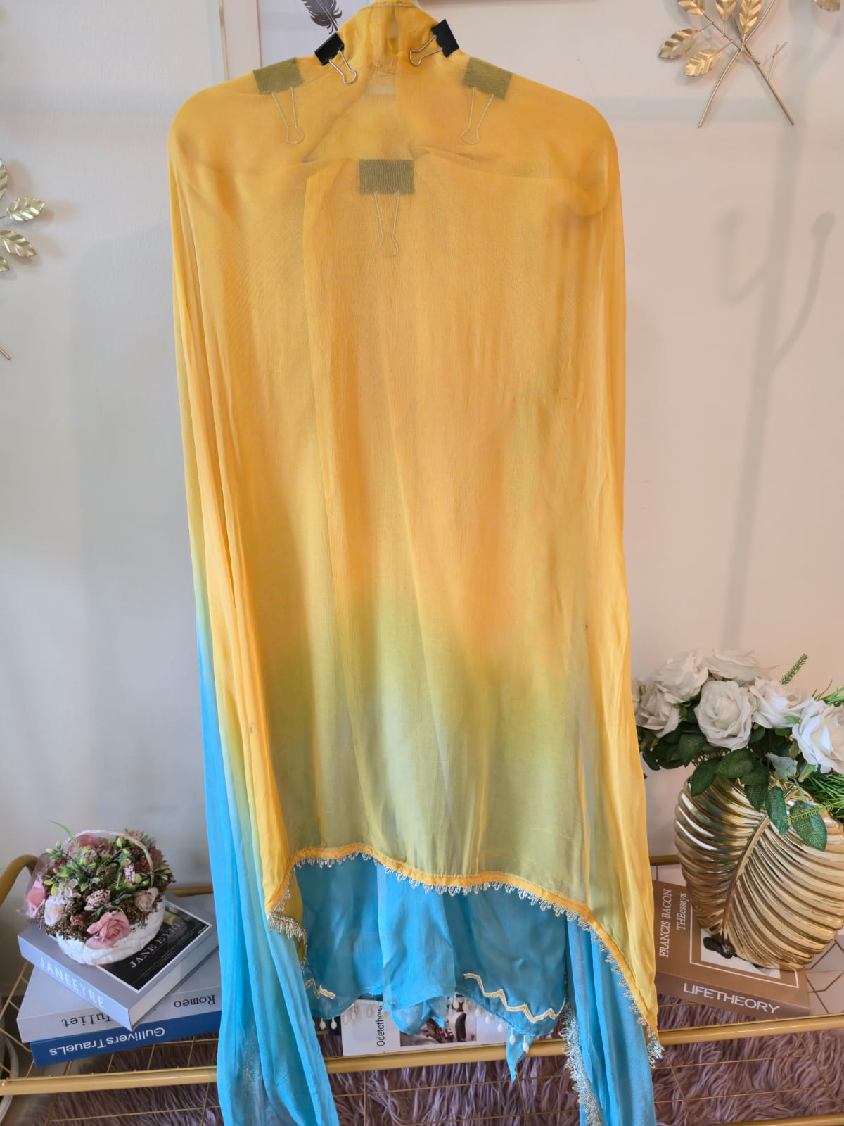 Citrus Splash – Embroidered Ombre lawn blend 3-Piece Unstitched Suit - Image 2
