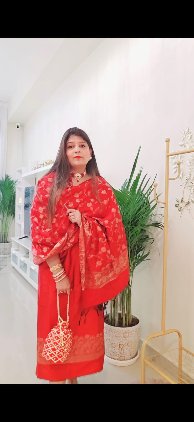 Rich Mehroon pure silk unstich three peice suit.