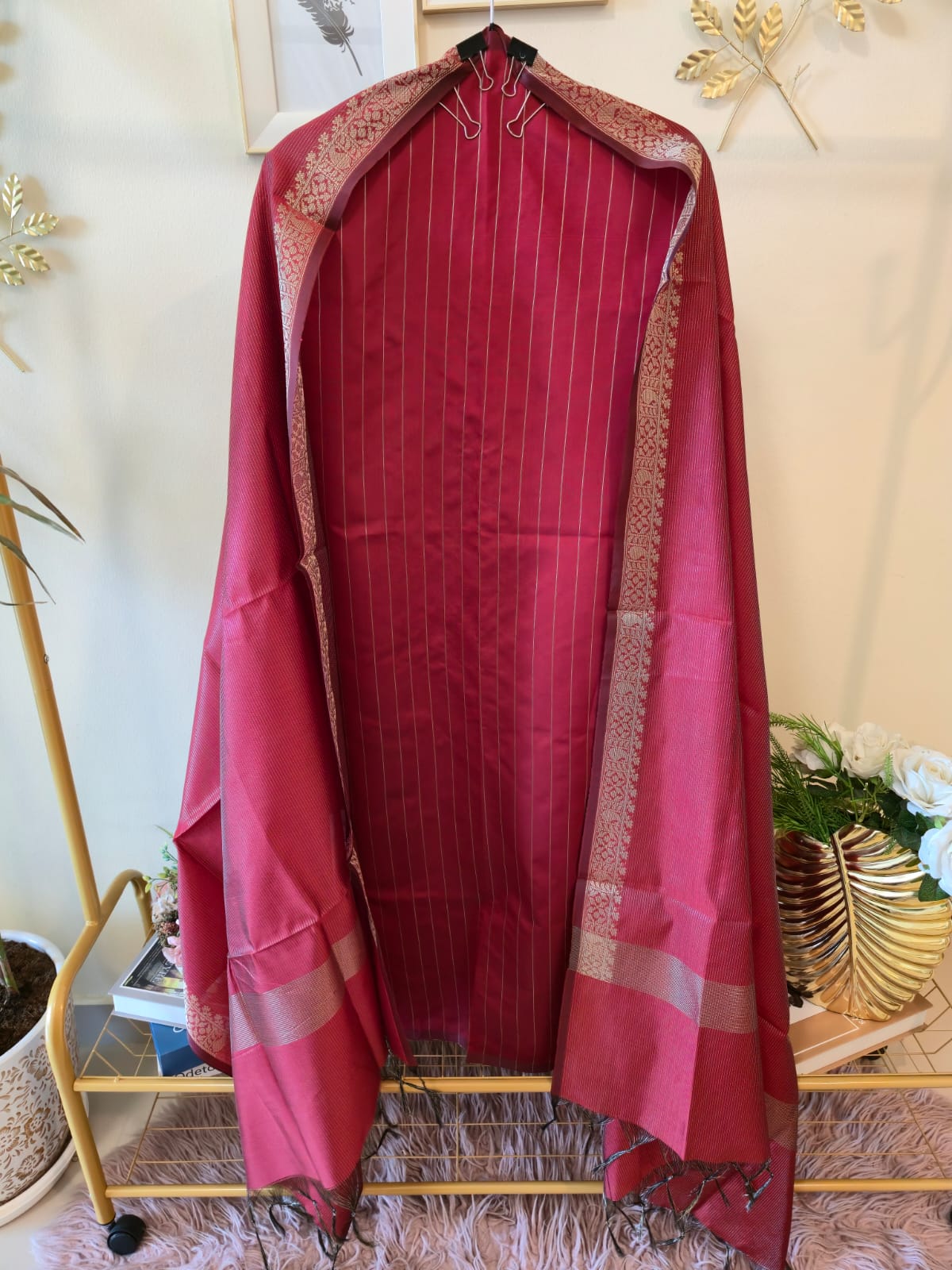 Presenting a very elegant Pure Cotton striped unstitched suit