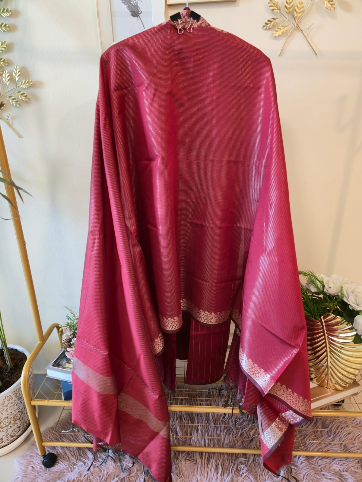 Presenting a very elegant Pure Cotton striped unstitched suit - Image 4