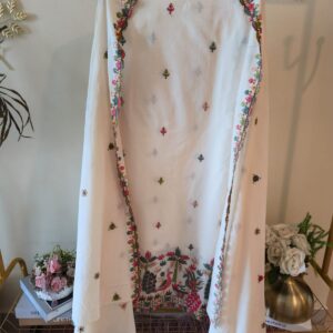 Pure khadi dyable  unstiched three peice suit.