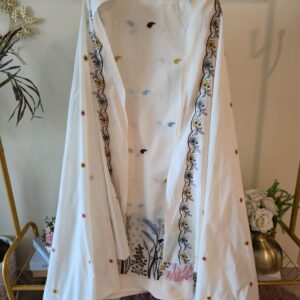 Pure khadi dyable  unstiched three peice suit.
