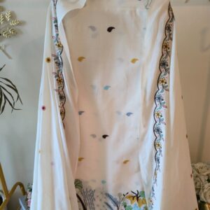 Pure khadi dyable  unstiched three peice suit.